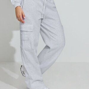 Hollister Cargo Sweatpants White
